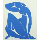 MATISSE, Henri, "Nu bleu", Farbserigrafie, 49 x 39, nach dem Original im Centre Pompidou, Paris, R.