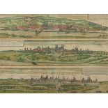 DEUTSCHLAND, drei Ansichten (Heidelberg, Speyer, Worms), kolorierter Kupferstich, 35 x 48, BRAUN &