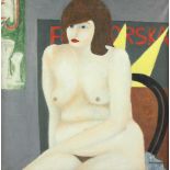 STRANDBERG BROMAN, Ingela Eva (*1942), "Weiblicher Akt", Öl/Lwd., 67 x 66, min.besch., unten