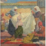 RÜTER, Heinrich (1877-1955) "Orientalische Marktszene", Öl/Lwd., 70 x 70, unten rechts signiert,