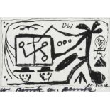 PENCK, A.R., "Die Erben", Multiple (Farboffset - Kunstpostkarte), 10,5 x 15, handsigniert, 1986,