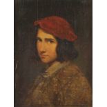 STEINLE, Edward Jakob von (1810-1886), zugeschrieben, "Portrait eines Jungen mit roter Mütze", Öl/