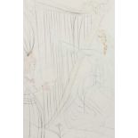 DALI, Salvador, "Isolde beim Harfe Spiel", Original-Farbradierung, 40 x 26, monogrammiert, aus
