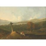 LEE, Frederick Richard (1798-1879), zugeschr., "Landschaft mit Figurenstaffage", Öl/Lwd., 30 x 42,