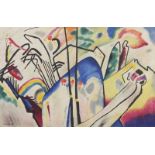 KANDINSKY, Wassily, "Improvisation V", Farb-Lithografie, 35 x 54, nach dem Entwurf von 1911,