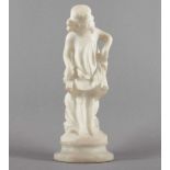 MÄDCHEN, Alabaster, H 35, ITALIEN, um 1900 22.00 % buyer's premium on the hammer price 19.00 % VAT