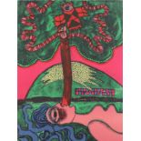 CORNEILLE, "L'arbre extatique", Original-Farblithografie, 66 x 50, bezeichnet, nummeriert H.C. 15/