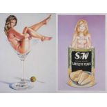 RAMOS, Mel, zwei Arbeiten "Martini Miss", "Bartlett Pears", Farboffset, 48 x 36, New York, 2004 22.