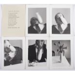 BLUME, Bernhard Johannes, "Vasensymphase", Pappkassette (besch.) mit 5 Fotos, 24 x 18. 1976, auf