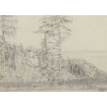 SCHEID, Fritz, "Landschaft", Bleistift/Papier, 11 x 15, unten rechts signiert, R. 22.00 % buyer's