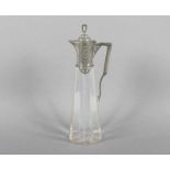 JUGENDSTIL-KARAFFE, Glas, Zinnmontur, H 30, FRANKREICH, um 1910 22.00 % buyer's premium on the