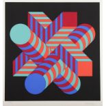 VASARELY, Victor, "Composition", Farbserigrafie, 52 x 50, nummeriert 192/250, handsigniert 22.00 %