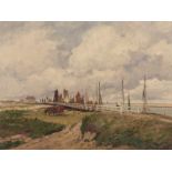 HAMBÜCHEN, Wilhelm (1869-1939), "Am Niederrhein", Öl/Lwd., 60 x 80, unten rechts signiert,