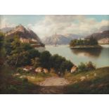 FORSTMANN, Arnold (1842-1904), "Blick auf Rolandseck und Nonnenwerth", Öl/Lwd., 47 x 65,