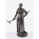 MANZEL, Ludwig, "Feldarbeiterin", Bronze, H 57, auf dem Sockel signiert, min.ber. 22.00 % buyer's