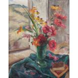 FREYMUTH, Julius (1881-1961), "Stilleben mit Blumenstrauß", Öl/Lwd., 94 x 73, unten links