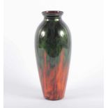 VASE, farbloses Glas mit Pulvereinschmelzungen, H 26, am Boden bez., HARRACHSCHE GLASFABRIK, um 1930