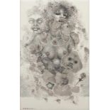 BERTRAND, Raymond, "Frauenakt", Zeichnung/Papier, 27 x 18, unten links handsigniert und datiert '68,