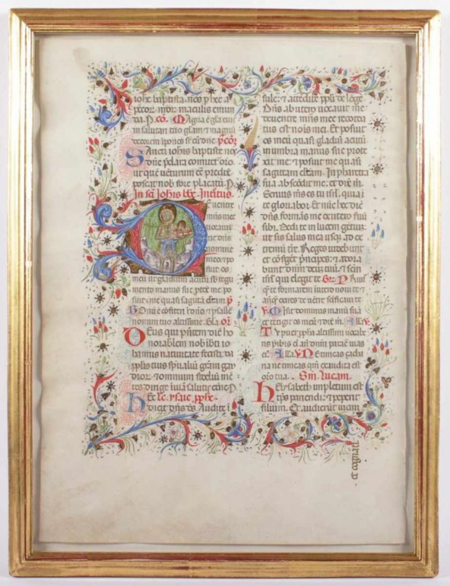 MINIATUR, Illustration einer spätmittelalterlichen Handschrift, figürlich verzierte Initiale ( - Image 2 of 3