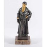 LANGE, Richard W., "Shylock" aus "Der Kaufmann von Venedig", Metallguss, Gesicht und Hände aus