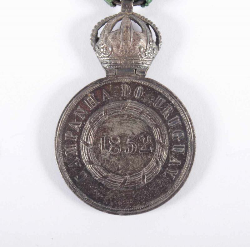 SELTENE MEDAILLE BRASILIEN der Kampagne Uruguay und Buenos Aires 1852, Bildnis von Dom Pedro - Image 2 of 2