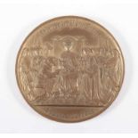 MEDAILLE ZUR VOLLENDUNG DES KÖLNER DOMES 1880, Bronze, Reste von Vergoldung, Dm 5 22.00 % buyer's