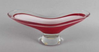 SCHALE, Glas, teilweise rot und opak getönt, L 36, wohl SKANDINAVIEN, um 1960 22.00 % buyer's