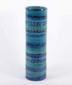 VASE, Keramik, blau glasiert, H 43,5, Entwurf Aldo LONDI, BITOSSI, um 1960 22.00 % buyer's premium
