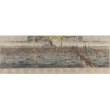 LONDON, Nachdruck, um 1900/30, koloriert, 40 x 113 (Plattenmaß), nach B.Probst, etwas besch., R.