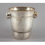 ART DECO-SEKTKÜHLER, Messing, versilbert, H 20,5, ber., um 1930 22.00 % buyer's premium on the