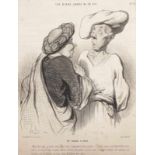 DAUMIER, Honoré, "Un usage d'inde", Lithografie, ca.28 x 22, um 1840 22.00 % buyer's premium on