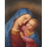 FÜHRICH, Joseph von (1800-1876), "Madonna mit Kind", Öl/Lwd., 63 x 50, doubliert, besch., R. (