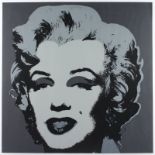 WARHOL, Andy, nach, "Marilyn", Farbserigrafie/Karton, ca.92 x 92, verso in Blauschwarz gestempelt