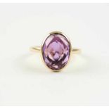 RING, 585/ooo Roségold, besetzt mit einem Amethyst von ca. 3,25 ct., RG 54, 4,8g 22.00 % buyer's