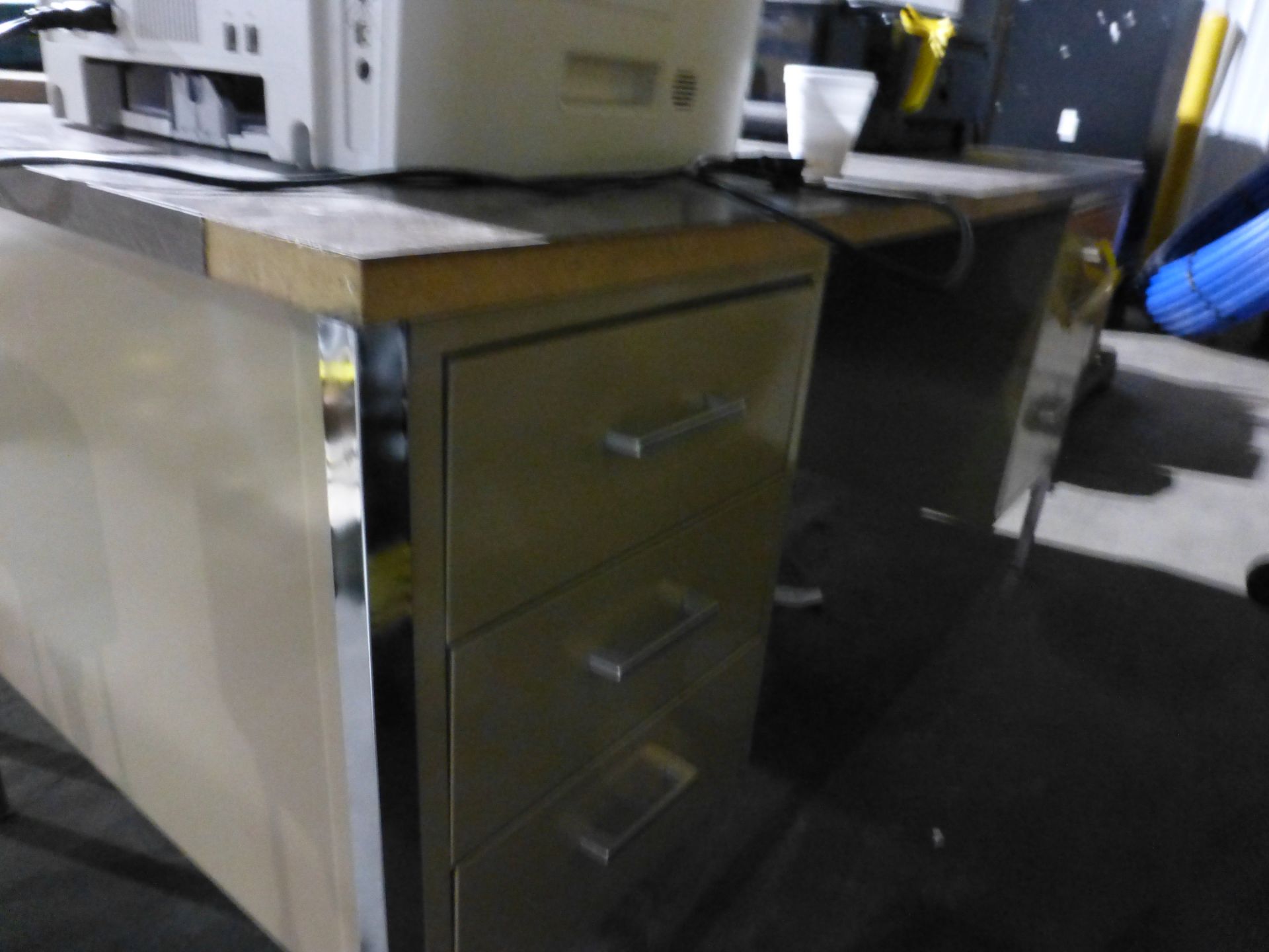 Metal desk, 5 drawers - Image 3 of 4