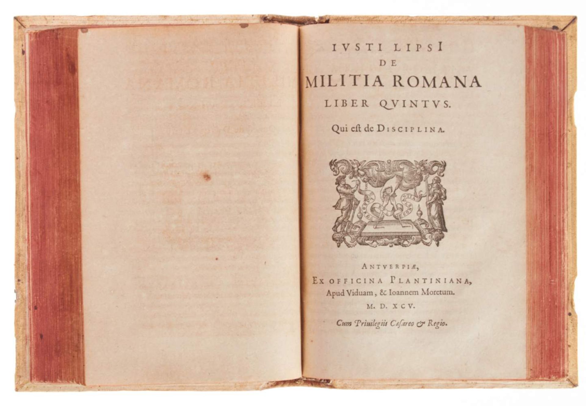 Lipsius, J., De militia Romana libri quinque, commmentarius ad Polybium. 2 Tle. in einem Bd. - Bild 4 aus 4