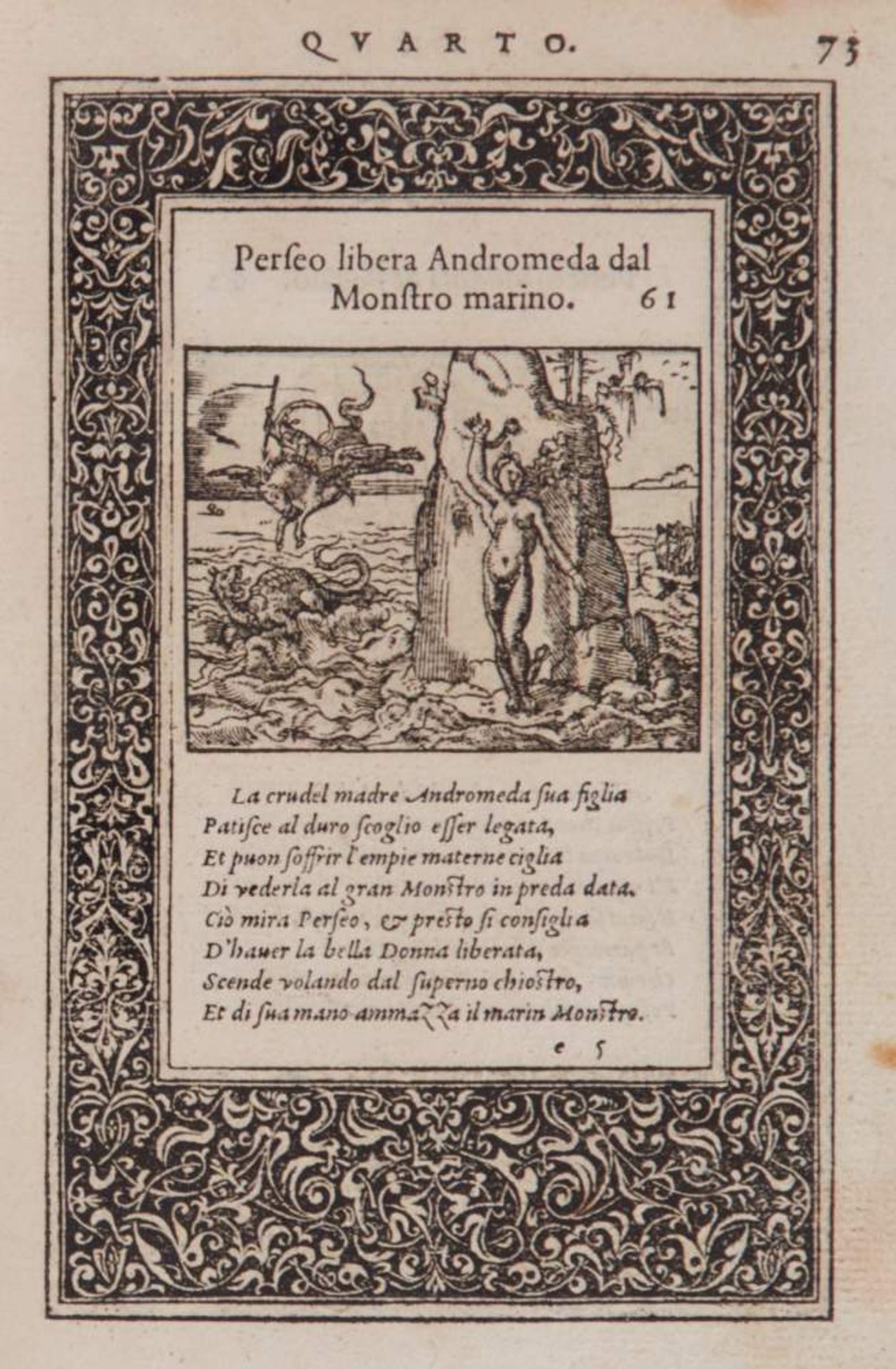 Ovidius (Naso, P.), La vita et metamorfoseo. Figurato & abbreviato in forma d'epigrammi da Gabriello - Bild 6 aus 6