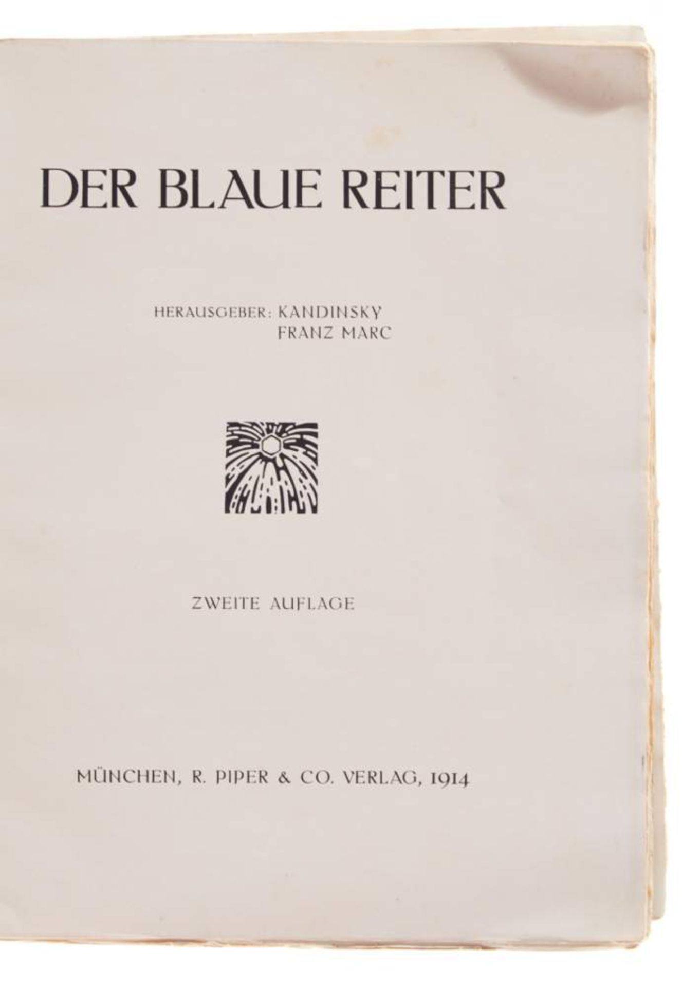 Blaue Reiter, Der. Hrsg. von (W.) Kandinsky und F. Marc. 2. Aufl. München, Piper, 1914. 4°. Mit - Bild 2 aus 3