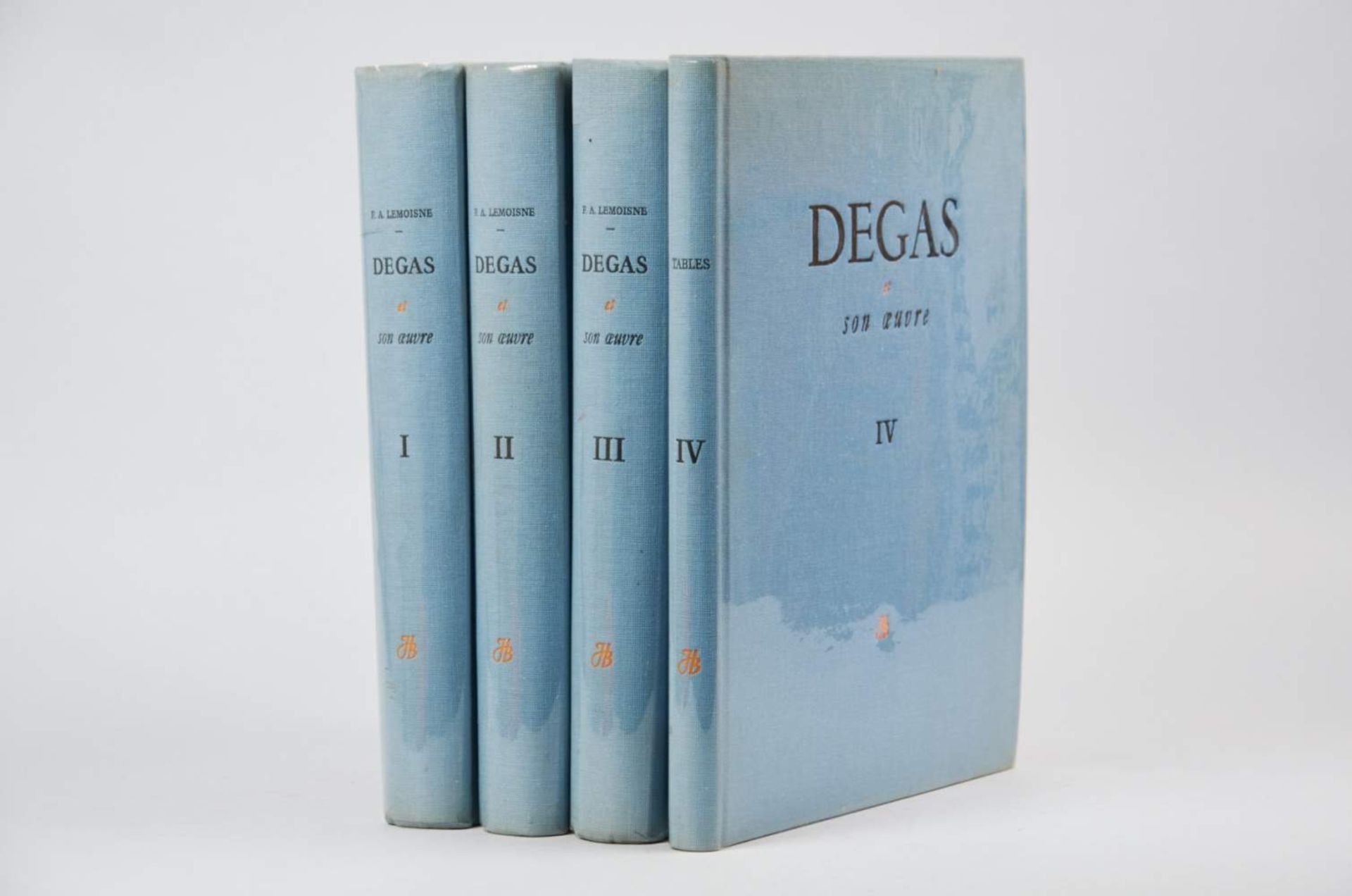 Lemoisne, P. A., Degas et son oeuvre. 4 Bde. Paris, Brame und de Hauke, 1946-(49). Fol. Mit zahlr.