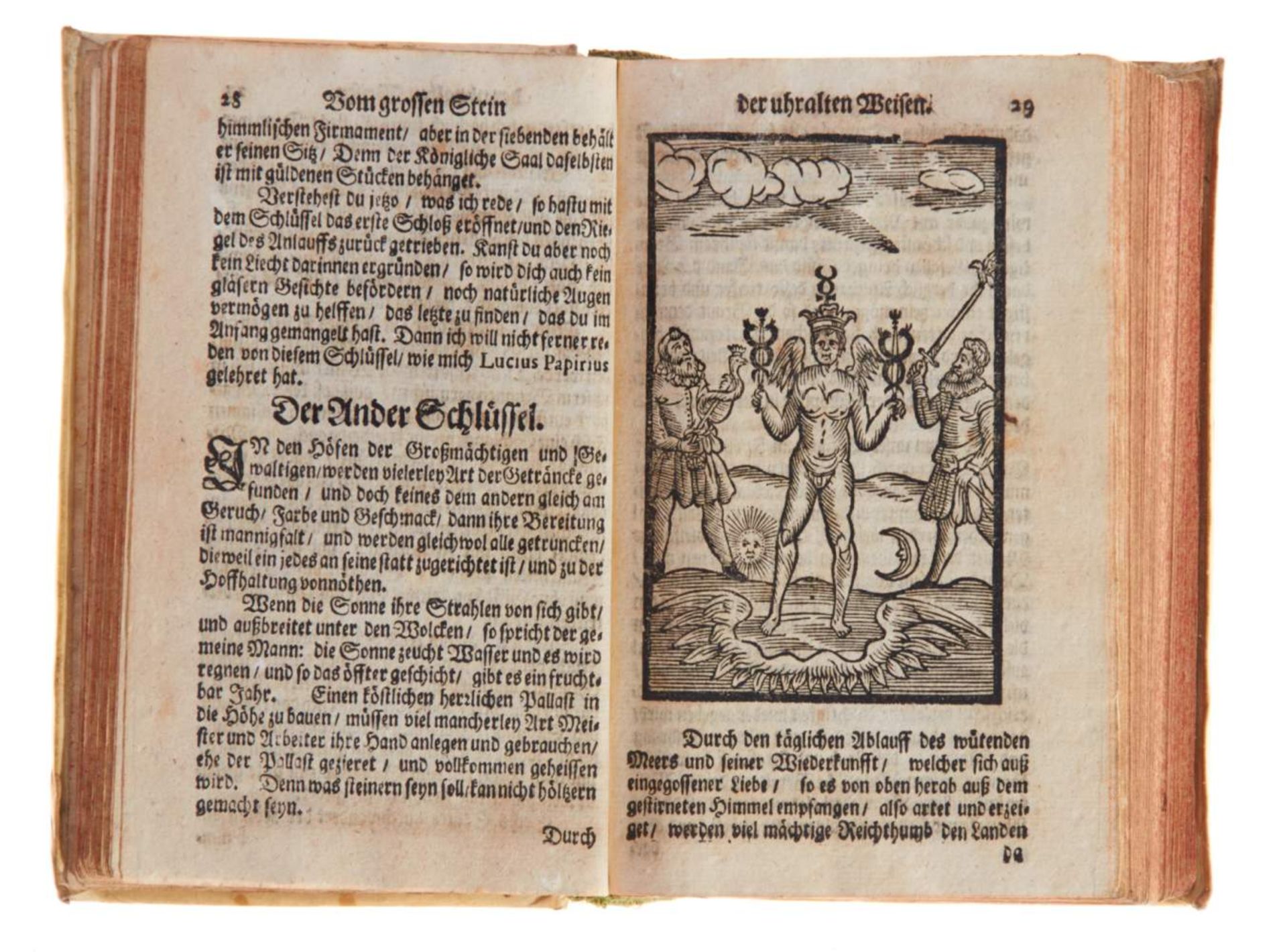 Basilius Valentinus (Pseud.), Chymische Schriften. 2 Tle. in einem Bd. Hamburg, Liebezeit, 1694. Mit - Bild 3 aus 4