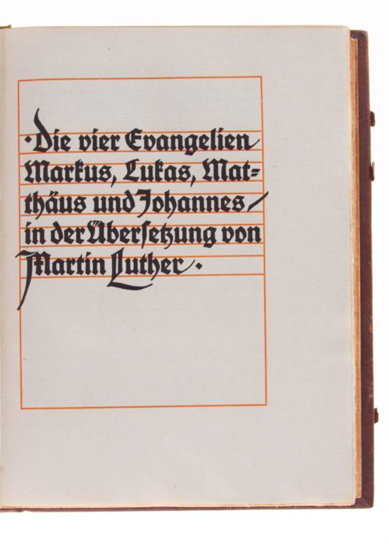 Vier Evangelien, Die. Markus, Lukas, Matthäus und Johannes, in der Übersetzung von Martin Luther. ( - Bild 2 aus 3