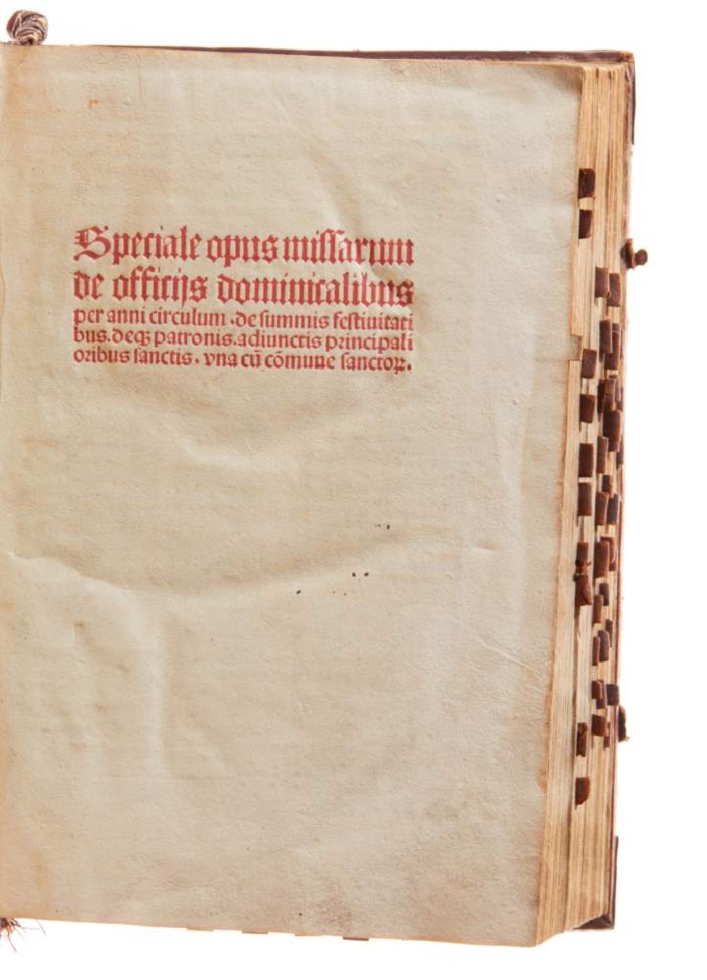 Missale speciale. O. O. und Dr. (Straßburg, Johann Grüninger), 13. November 1493. Fol. Mit 2 - Bild 3 aus 5