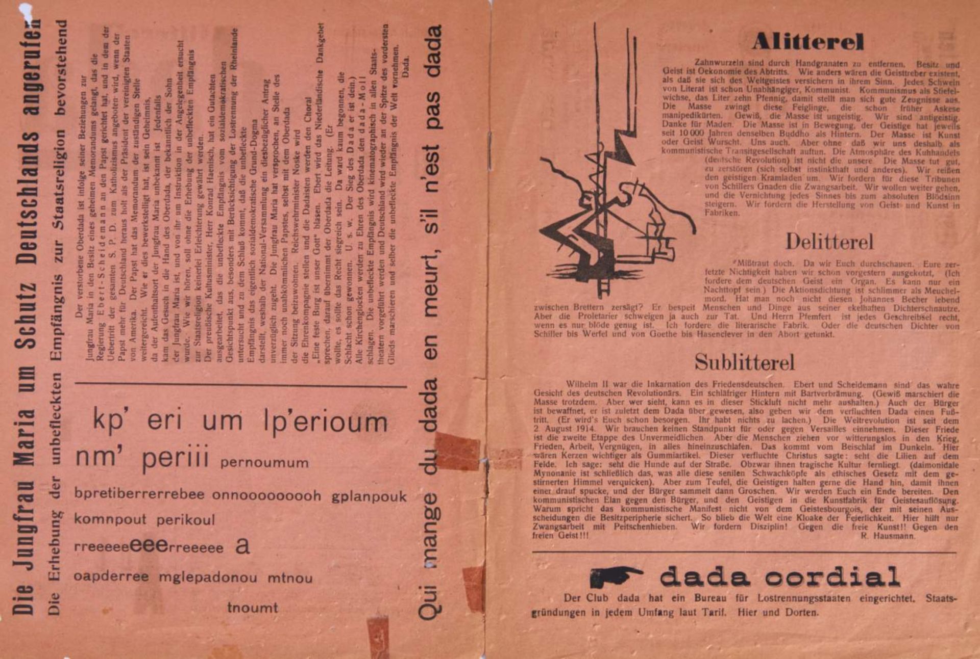 Hausmann, R., (Hrsg.), Der Dada. Hefte I und II (von 3). (Steglitz [II: Berlin-Charlottenburg], - Bild 2 aus 8