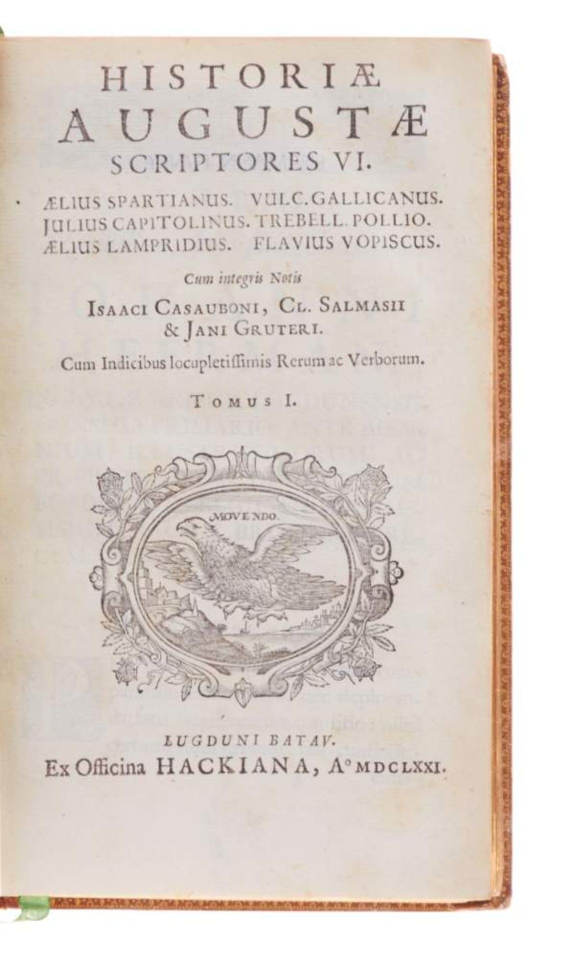Historiae Augustae scriptores VI. Cum integris notis Isaaci Causaboni, Cl. Salmasii & Jani - Bild 3 aus 3