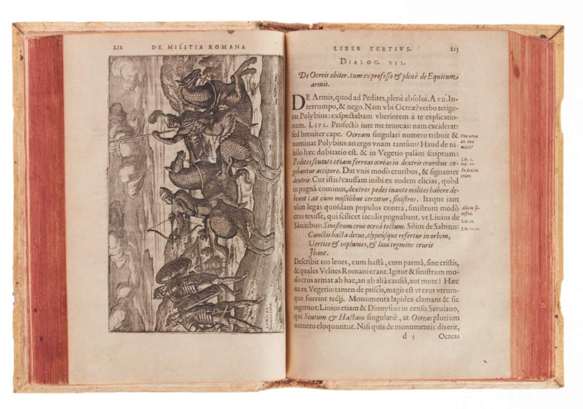 Lipsius, J., De militia Romana libri quinque, commmentarius ad Polybium. 2 Tle. in einem Bd. - Bild 3 aus 4