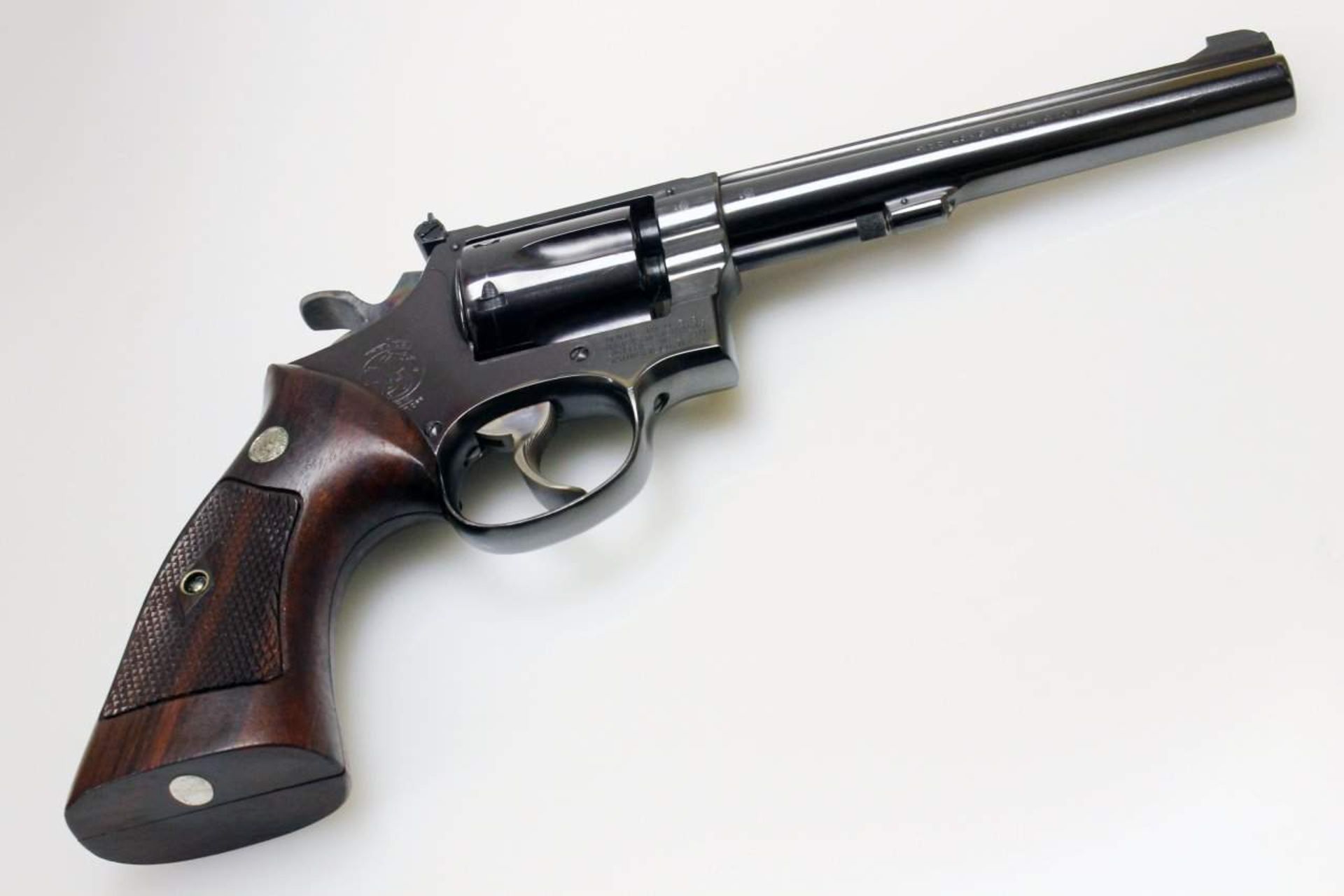 Revolver Smith & Wesson Cal. .22 lr., S/N: 19976, Lauf spiegelblank, Lauflänge: 6", Zustand: 1-, - Bild 2 aus 7