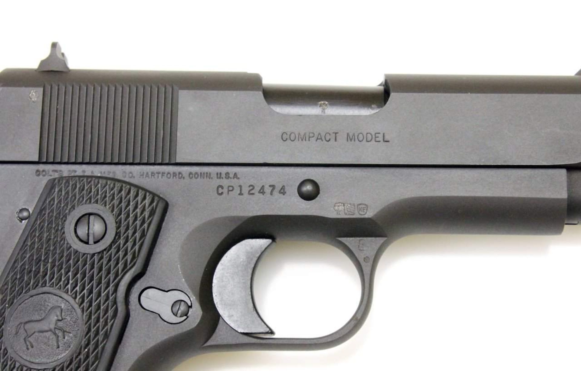 Selbstladepistole Colt, Modell: 1991 A1 Compact Cal. .45 ACP, S/N: CP12474, Lauf spiegelblank, - Bild 6 aus 6