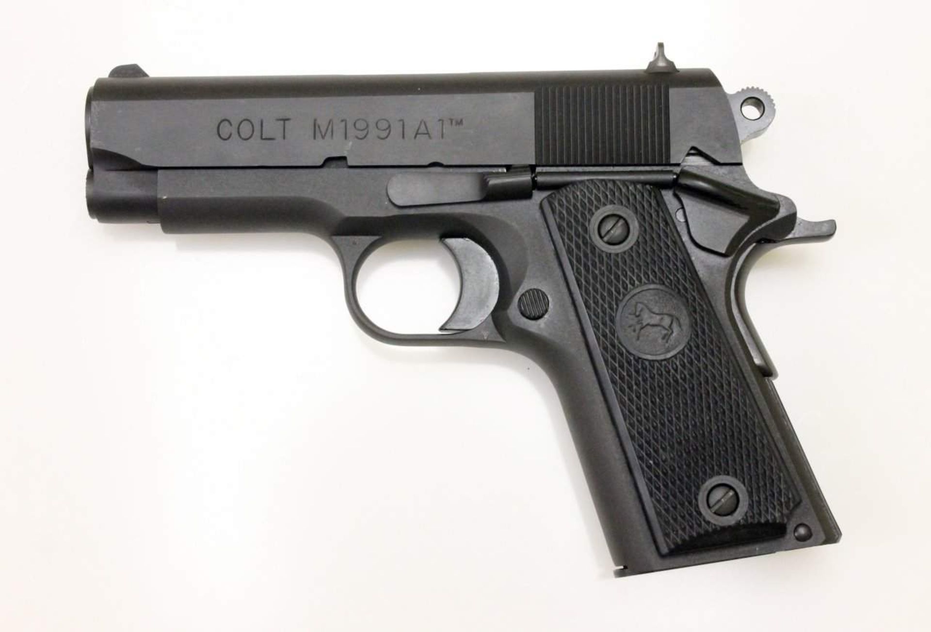 Selbstladepistole Colt, Modell: 1991 A1 Compact Cal. .45 ACP, S/N: CP12474, Lauf spiegelblank, - Bild 3 aus 6