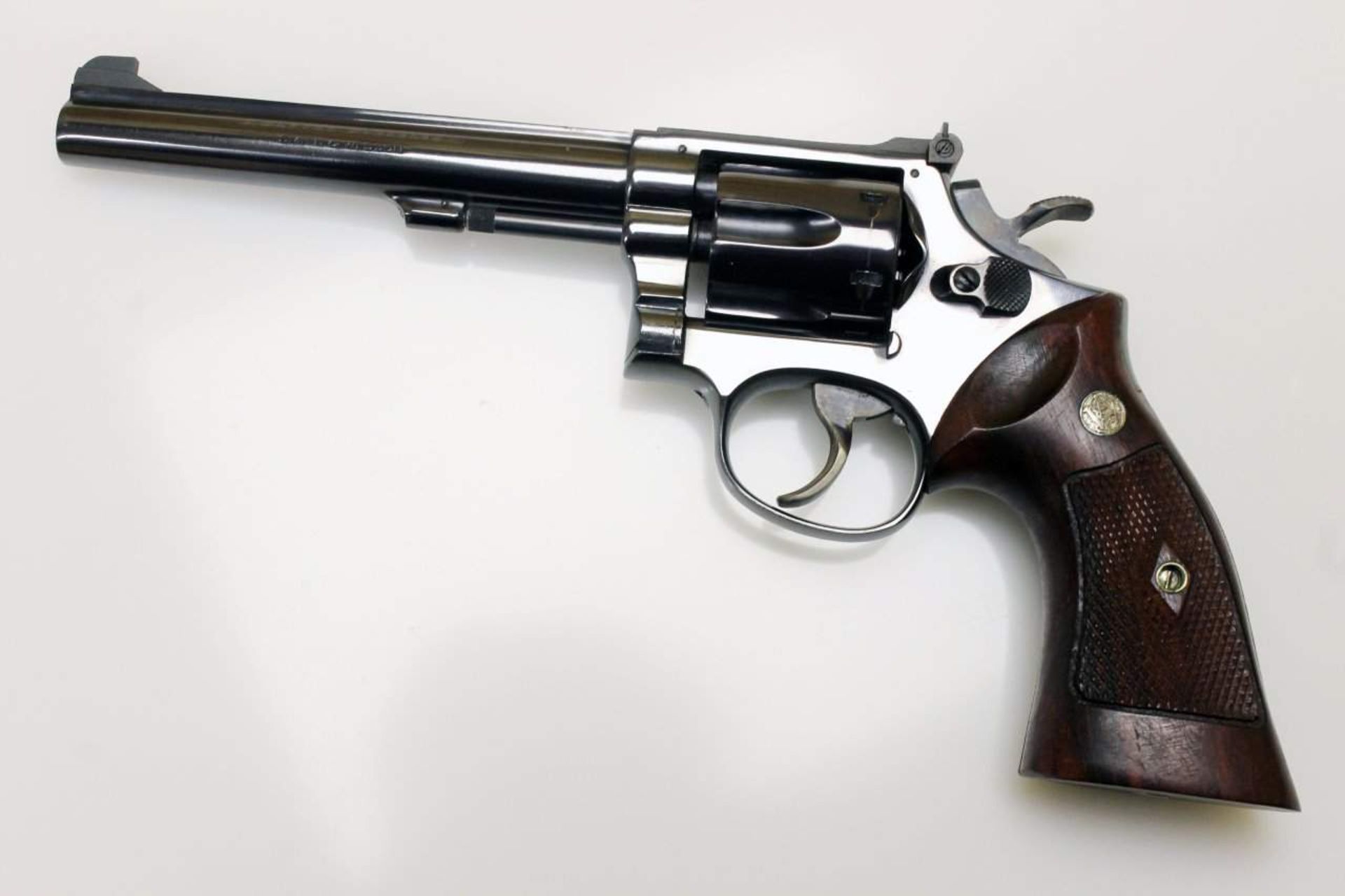 Revolver Smith & Wesson Cal. .22 lr., S/N: 19976, Lauf spiegelblank, Lauflänge: 6", Zustand: 1-, - Bild 4 aus 7
