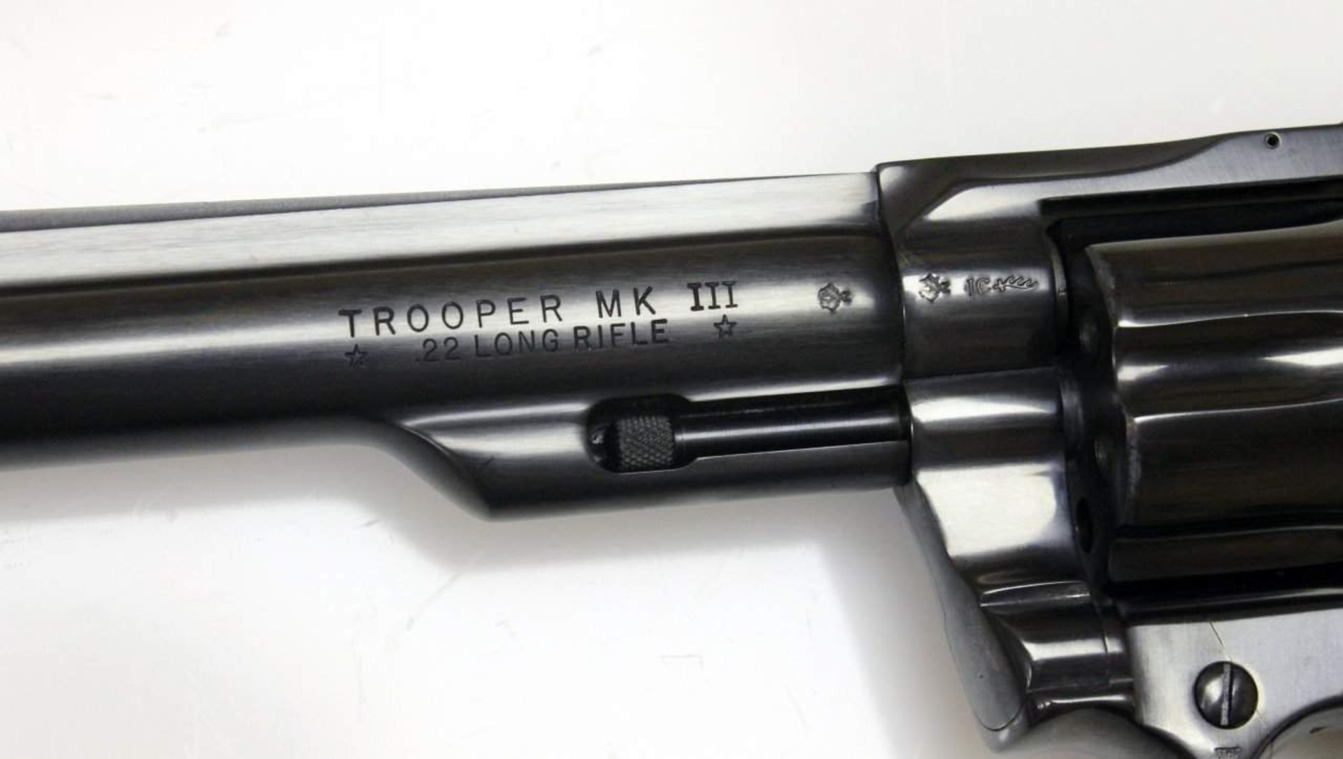 Revolver Colt, Modell: Trooper MK III Cal. .22lr., S/N: Y27284, Lauf spiegelblank, Lauflänge: 6", - Bild 5 aus 5